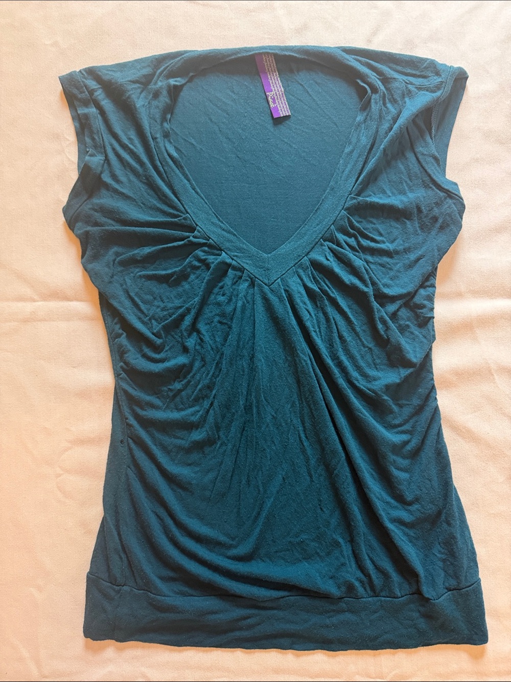 Pixie Teal V-Neck Sleeveless SIZE MEDIUM